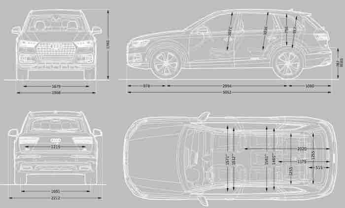 Audi-Q7 2015 Dimensions