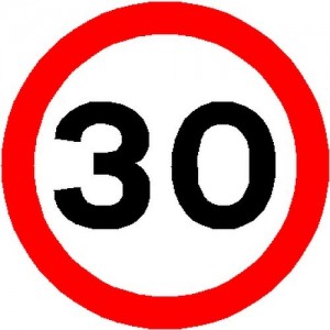 30MPH sign