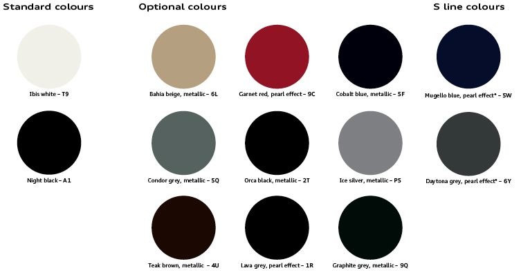 Audi Exclusive Color Chart