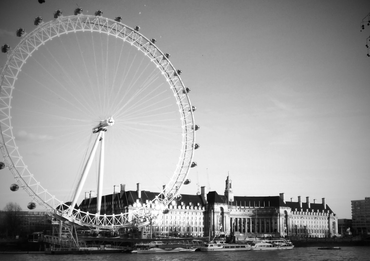 London Eye in Black and White