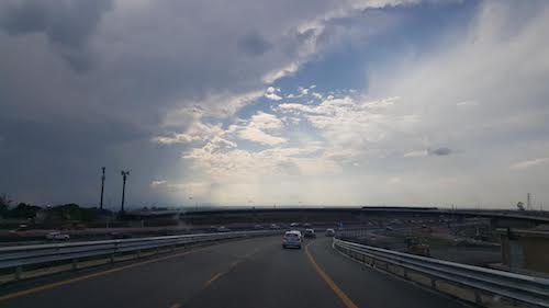 Images of italian roads whilst driving through italy