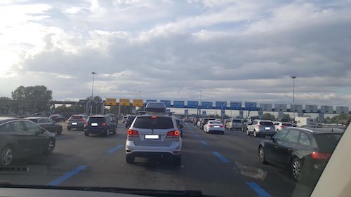 Images of italian roads whilst driving through italy