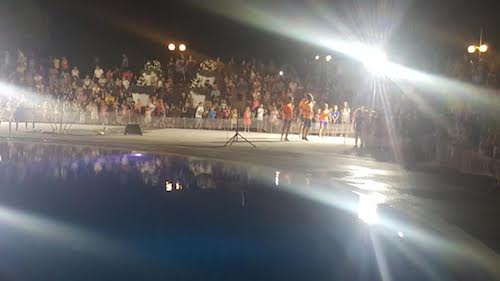 Sant Angelo Campsite pool area at night