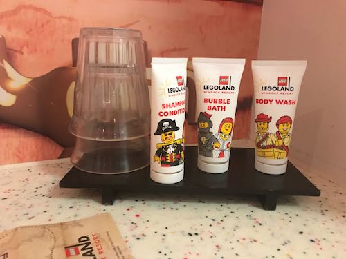 Legoland Windsor room toiletries