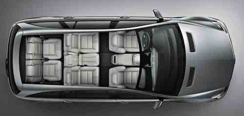 Mercedes Benz R Class Seating View Birdseye