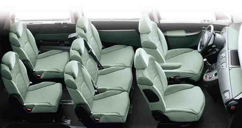 Peugeot 807 interior seating
