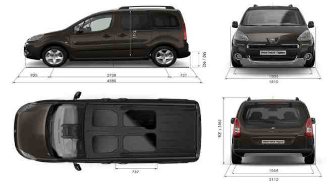 Peugeot Partner Tepee Dimensions